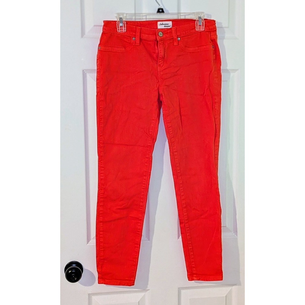Lakeview Denim Dark Pink Skinny Jeans Women's Size 29 Cropped Casual